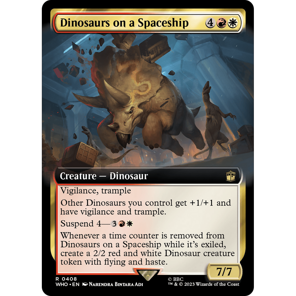 Dinosaurs on a Spaceship (Extended Art) (WHO-408) - Doctor Who: (Extended Art) Foil