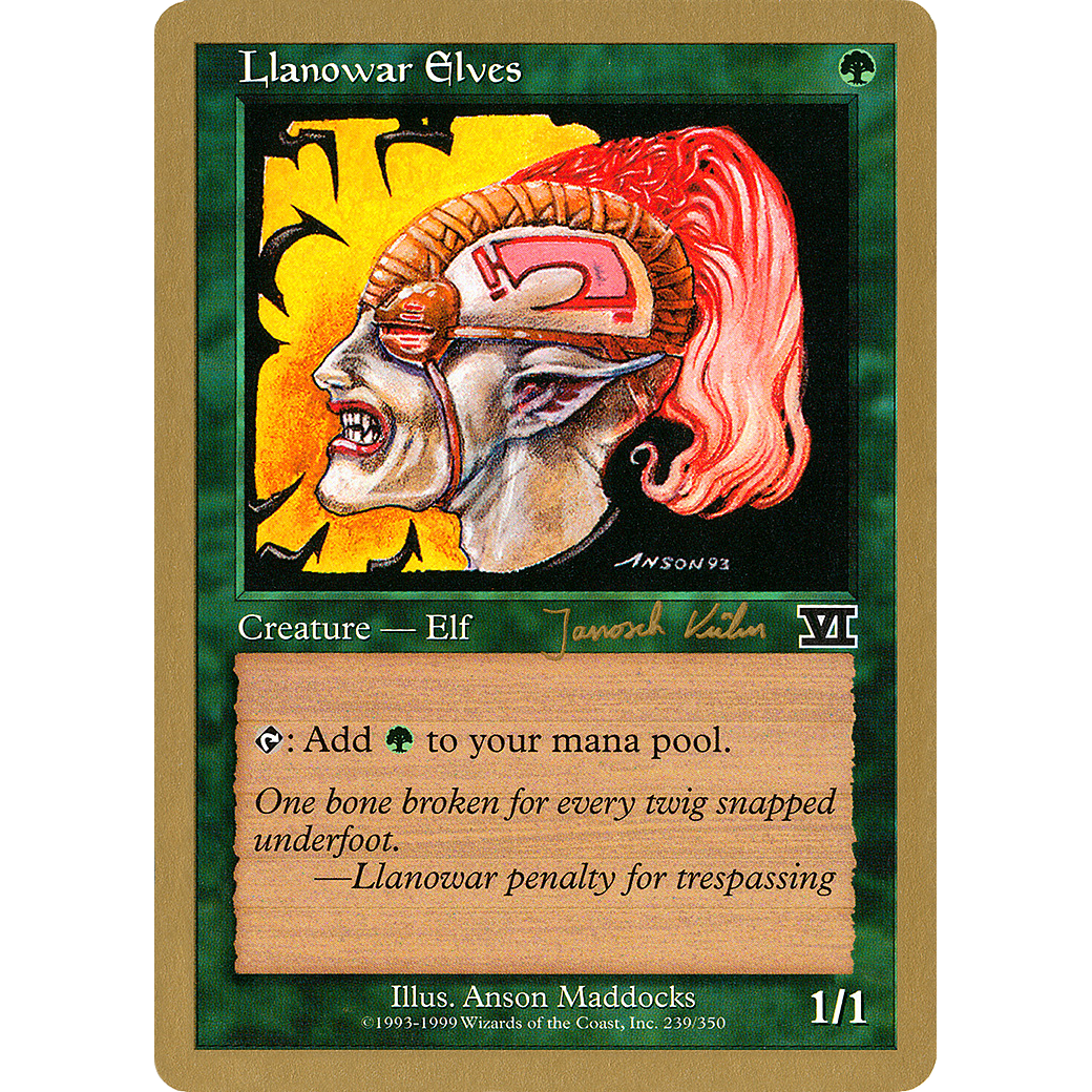 Llanowar Elves - 2000 Janosch Kuhn (6ED) (WCD-) - World Championship Decks 2000