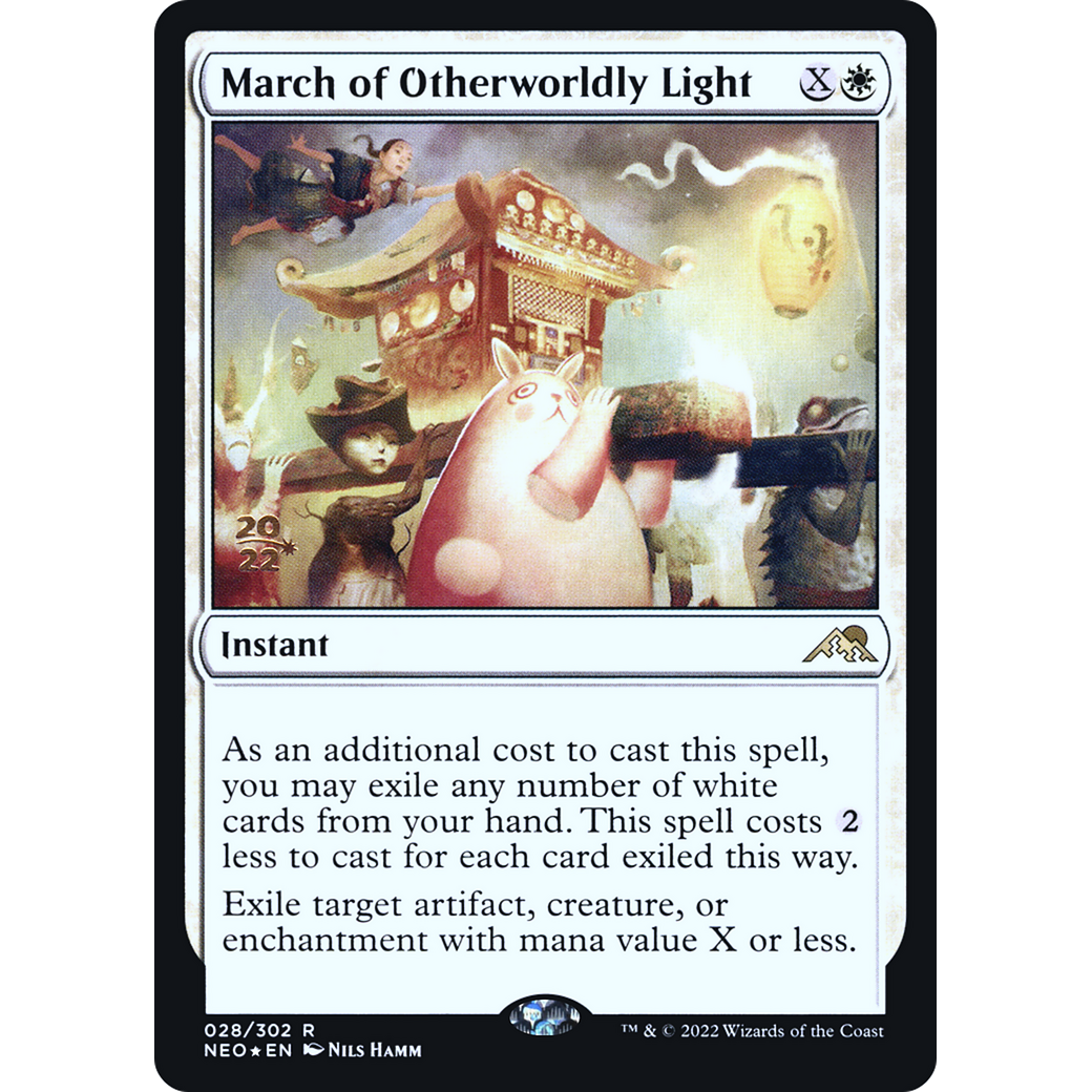 March of Otherworldly Light (PRE-28S) - Kamigawa: Neon Dynasty Promos Foil