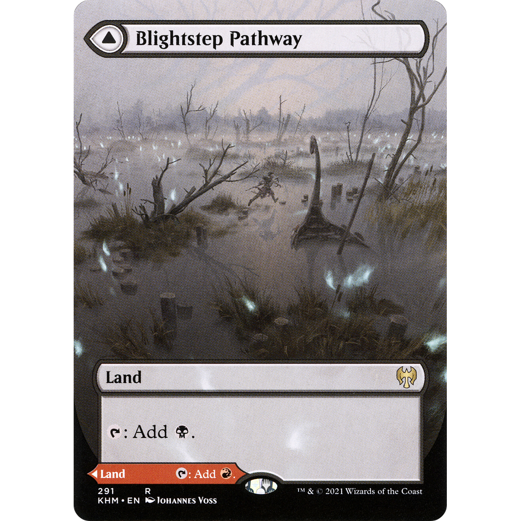 Blightstep Pathway (Borderless) (KHM-291) - Kaldheim: (Showcase) (Borderless)