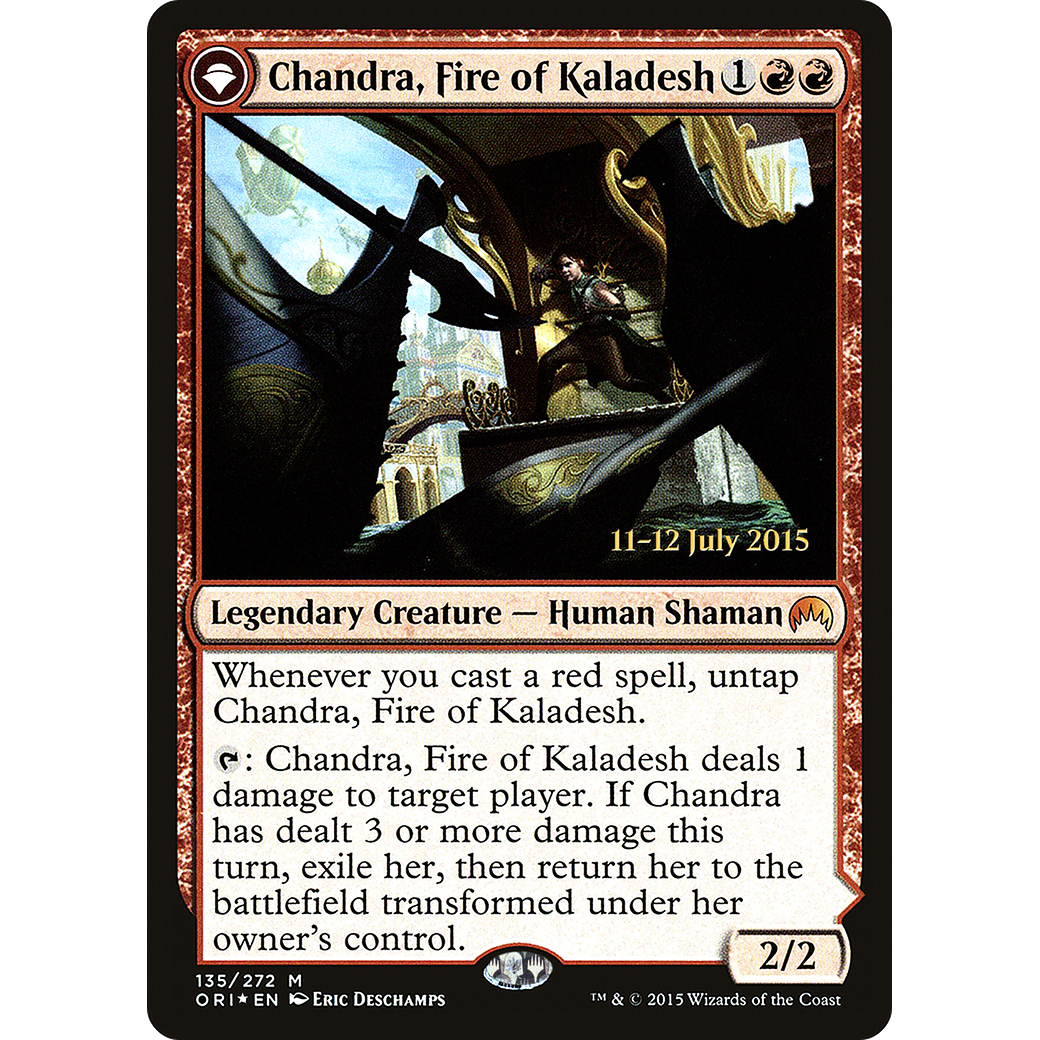 Chandra, Fire of Kaladesh (PRE-135) - Magic Origins Promos: (originpwdfc) Foil