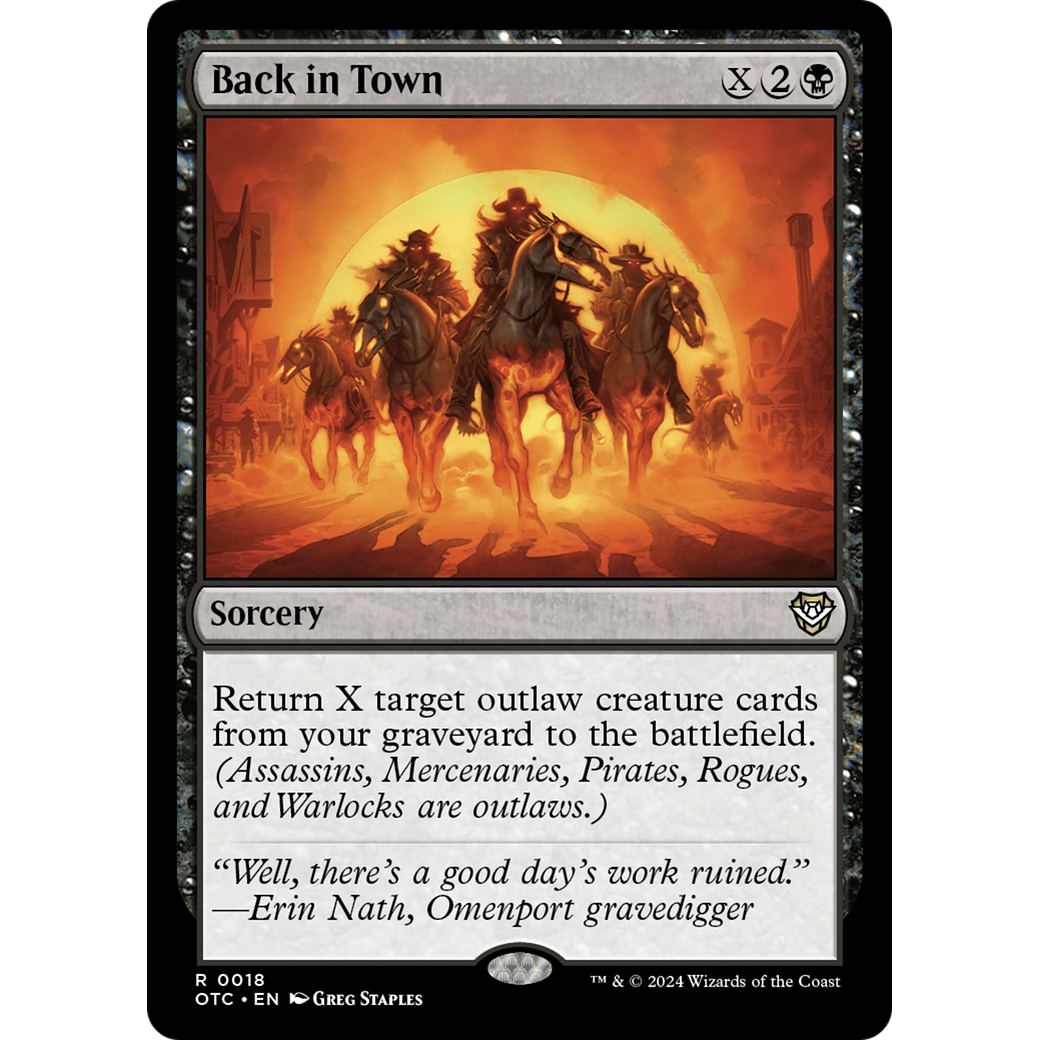 Back in Town (OTC-018) - Outlaws of Thunder Junction Commander