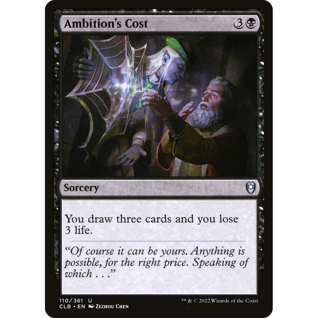 Ambition's Cost (CLB-110) - Commander Legends: Battle for Baldur's Gate Foil