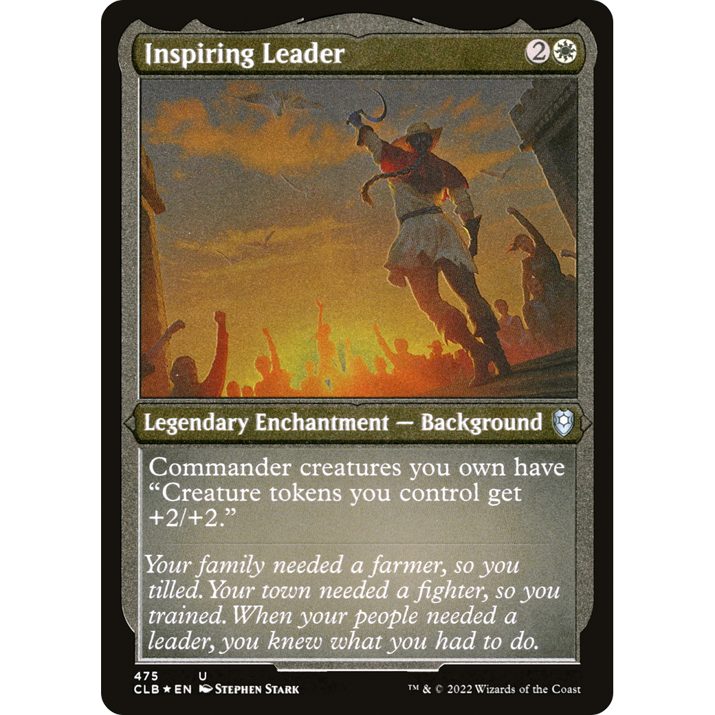 Inspiring Leader (CLB-475) - Commander Legends: Battle for Baldur's Gate Etched Foil