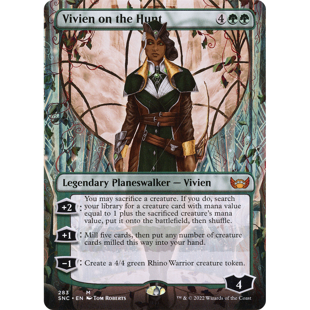 Vivien on the Hunt (Borderless) (SNC-283) - Streets of New Capenna (Borderless) Foil