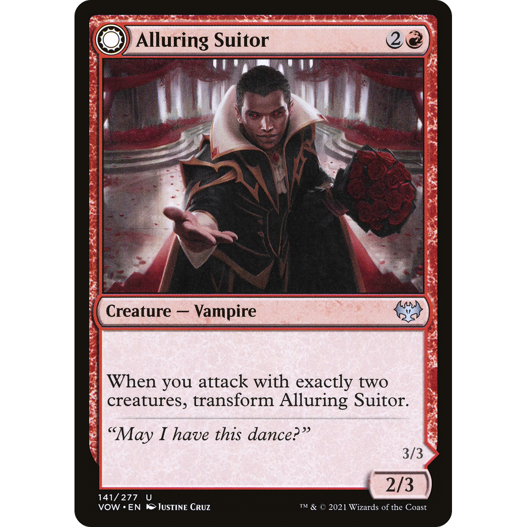 Alluring Suitor (VOW-141) - Innistrad: Crimson Vow: (Double Faced Transform) Foil