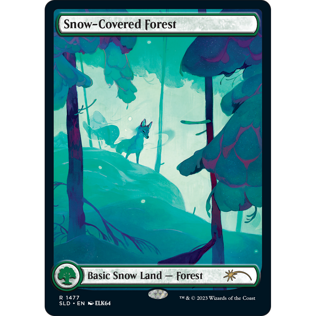 Snow-Covered Forest (1477) (SLD-1477) - Secret Lair Drop: (Full Art)