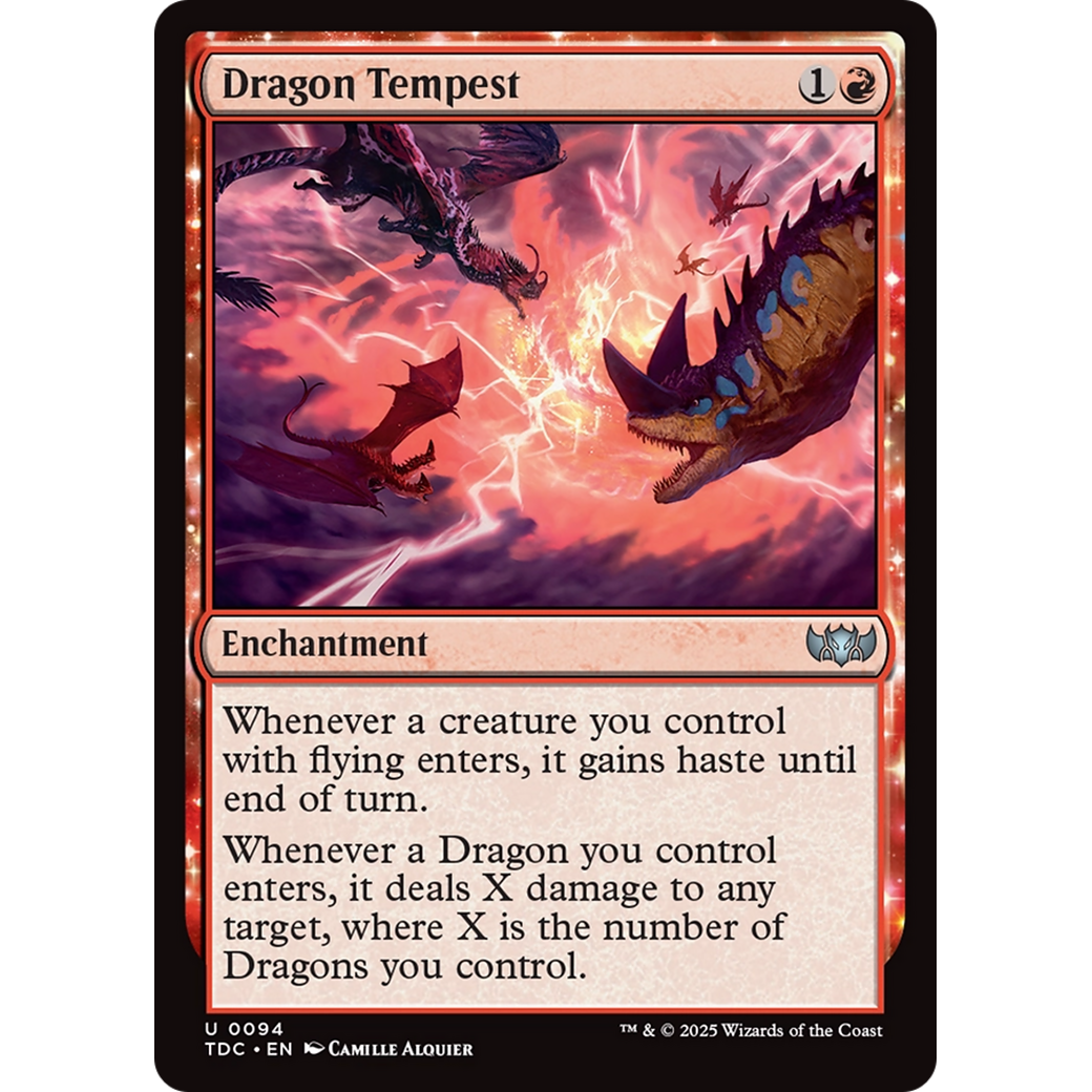 Dragon Tempest (TDC-094) - Commander: Tarkir: Dragonstorm: (enchantment)