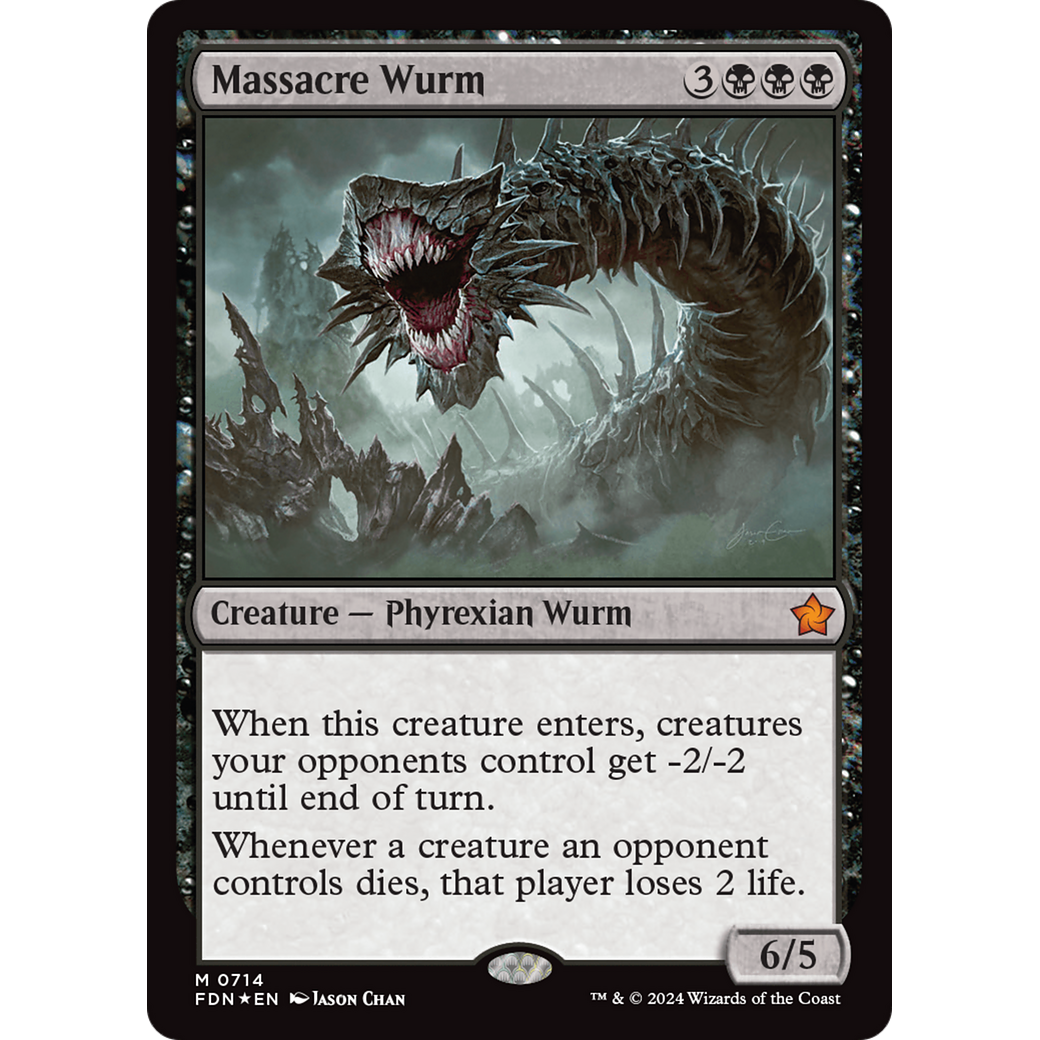 Massacre Wurm (FDN-714) - Foundations Foil
