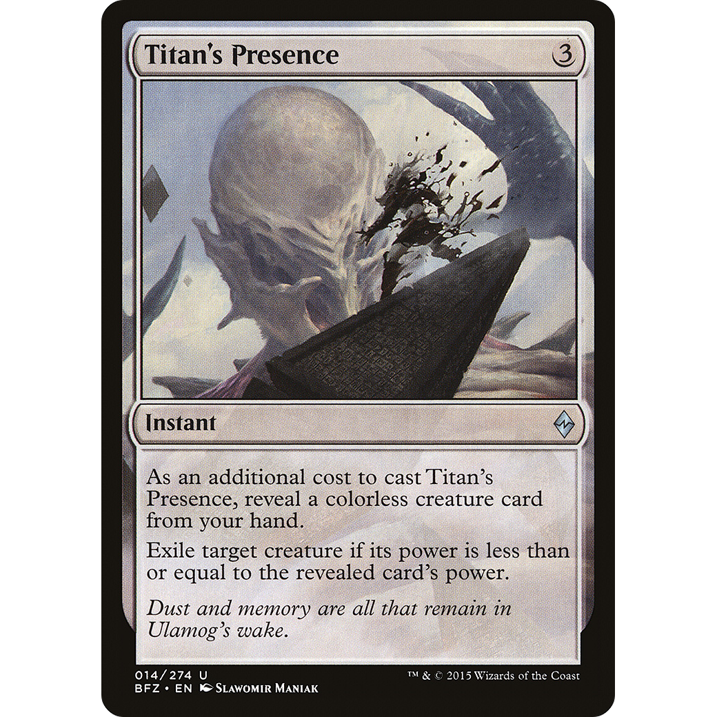 Titan's Presence (BFZ-014) - Battle for Zendikar Foil