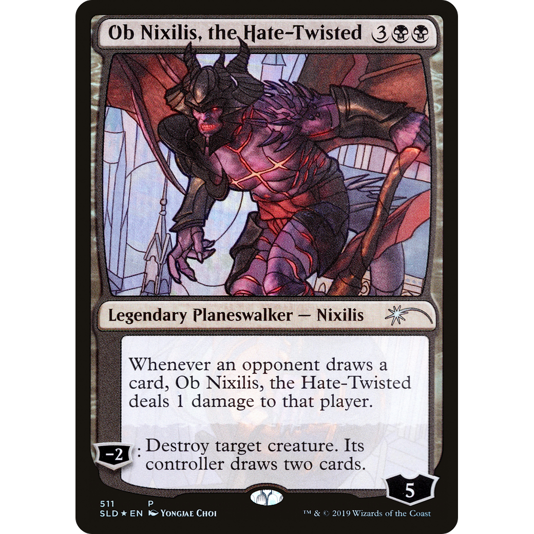 Ob Nixilis, the Hate-Twisted (Stained Glass) (SLD-511) - Secret Lair Drop Foil