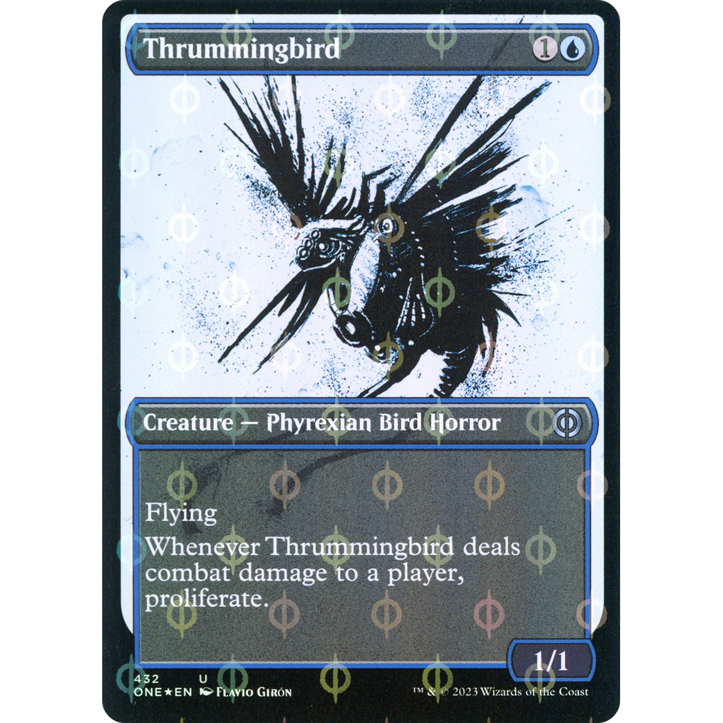 Thrummingbird (ONE-432) - Phyrexia: All Will Be One: (Showcase) Foil