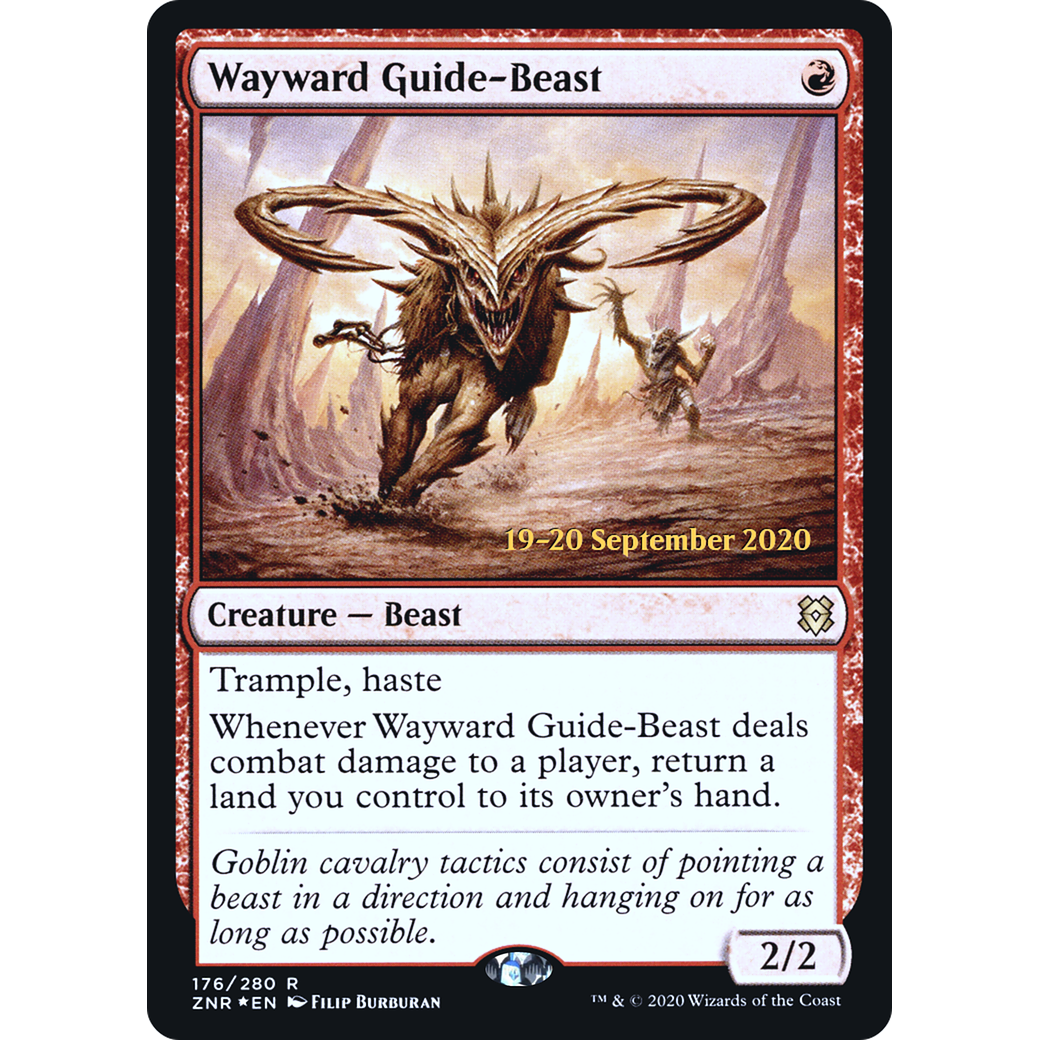 Wayward Guide-Beast (PRE-176) - Zendikar Rising Promos Foil