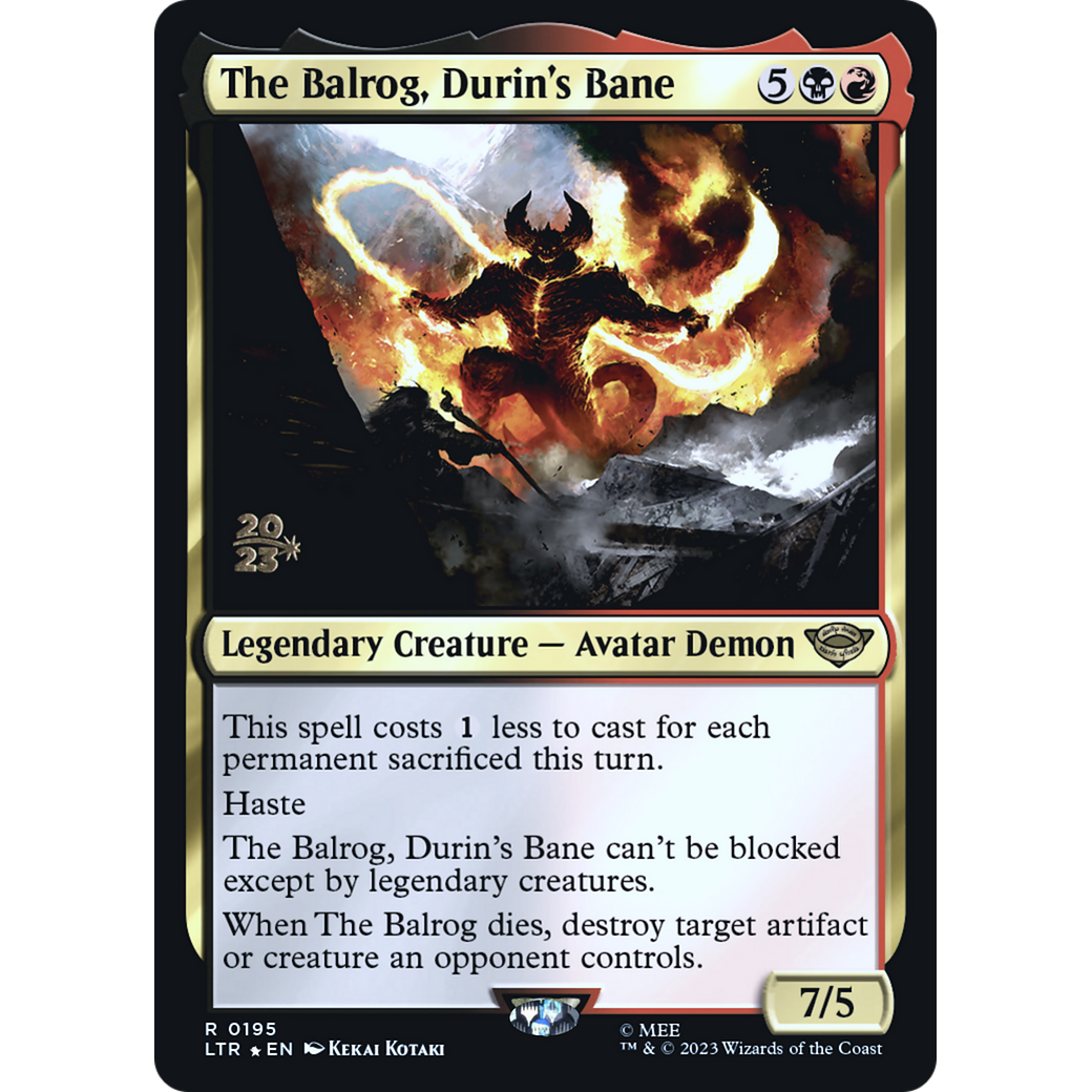 The Balrog, Durin's Bane (PRE-195S) - Tales of Middle-earth Promos Foil