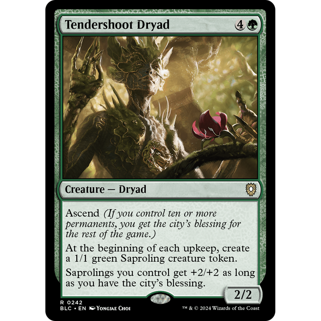 Tendershoot Dryad (BLC-242) - Bloomburrow Commander