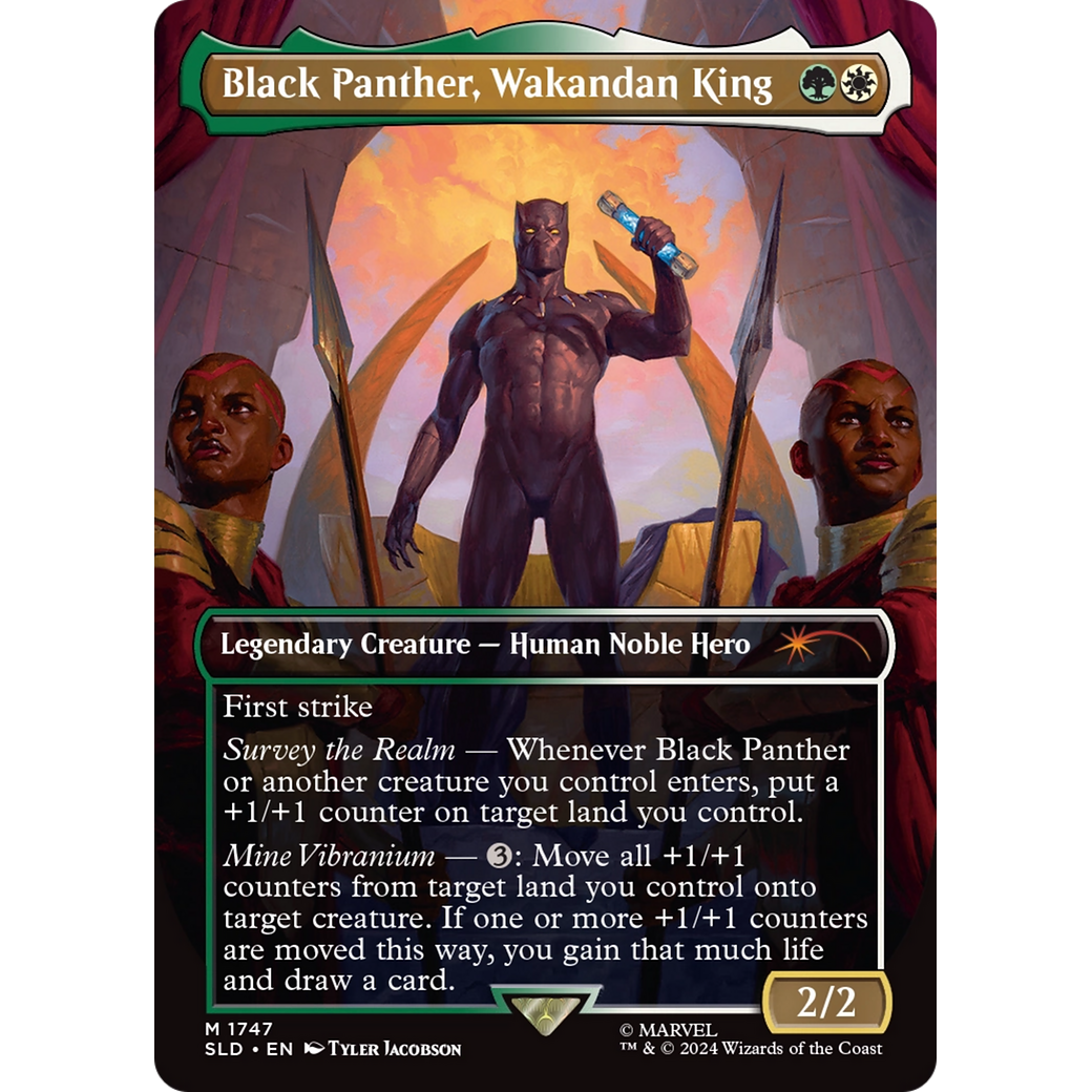 Black Panther, Wakandan King (SLD-1747) - Secret Lair Drop (Borderless)