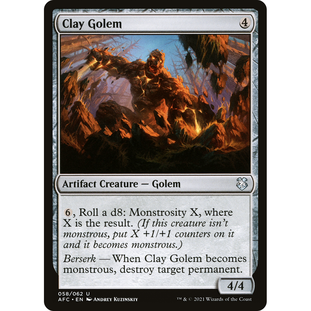 Clay Golem (AFC-058) - Forgotten Realms Commander