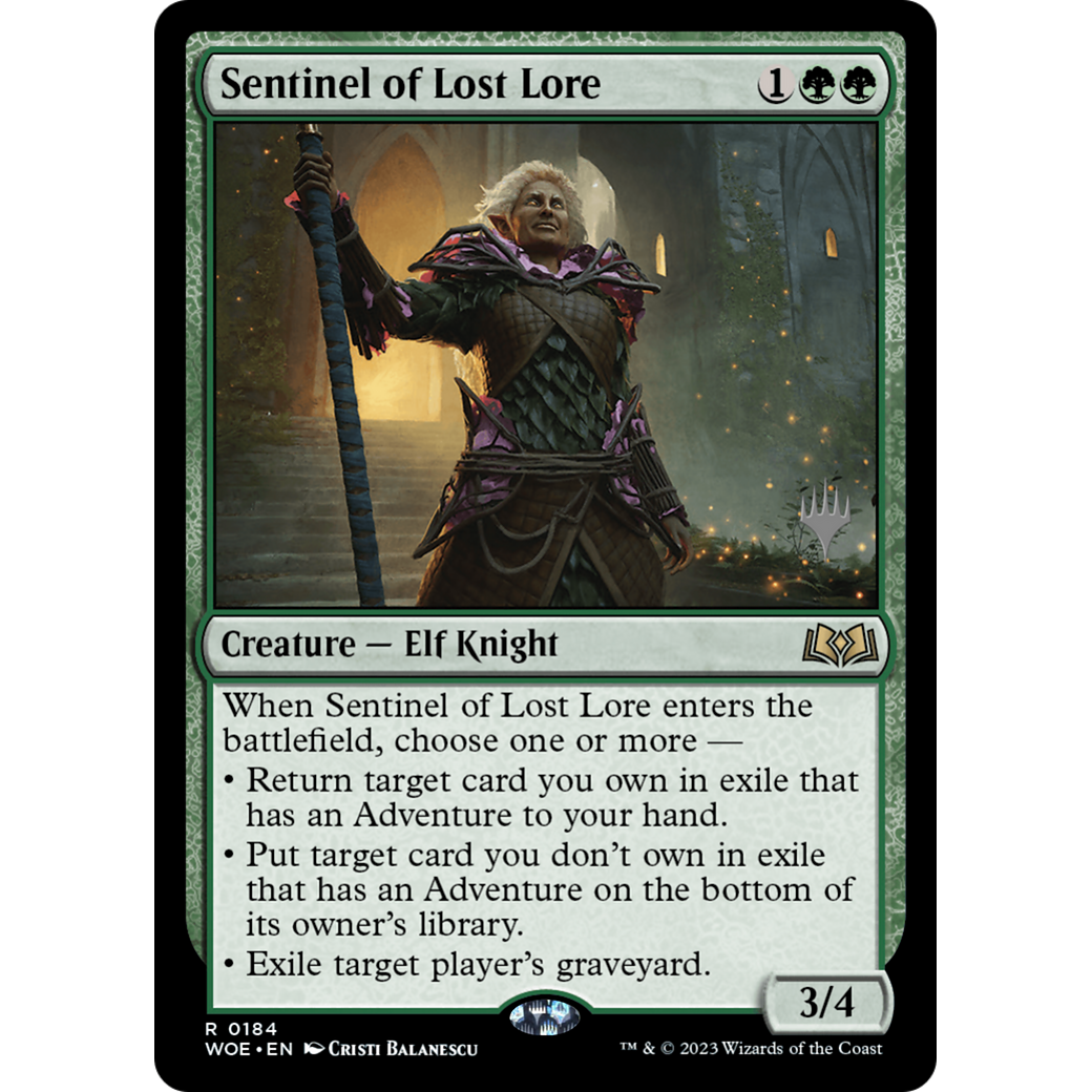 Sentinel of Lost Lore (PPWOE-184P) - Wilds of Eldraine Promos Foil