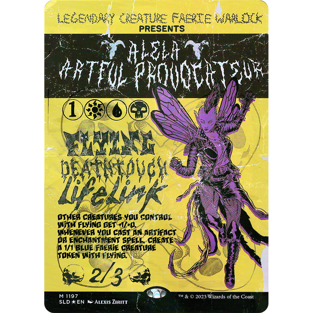 Alela, Artful Provocateur (1197) (SLD-1197) - Secret Lair Drop (Borderless) Foil