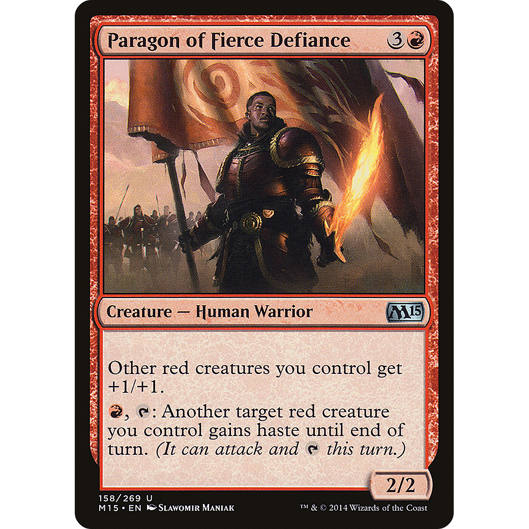 Paragon of Fierce Defiance (M15-158) - Magic 2015 Foil