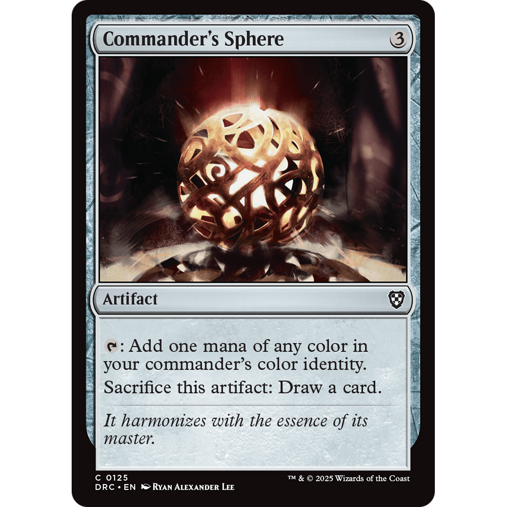 Commander's Sphere (DRC-125) - Commander: Aetherdrift Foil