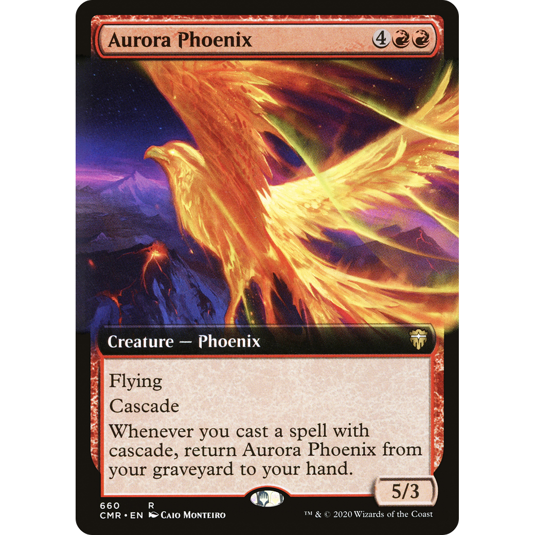 Aurora Phoenix (Extended Art) (CMR-660) - Commander Legends: (Extended Art) Foil