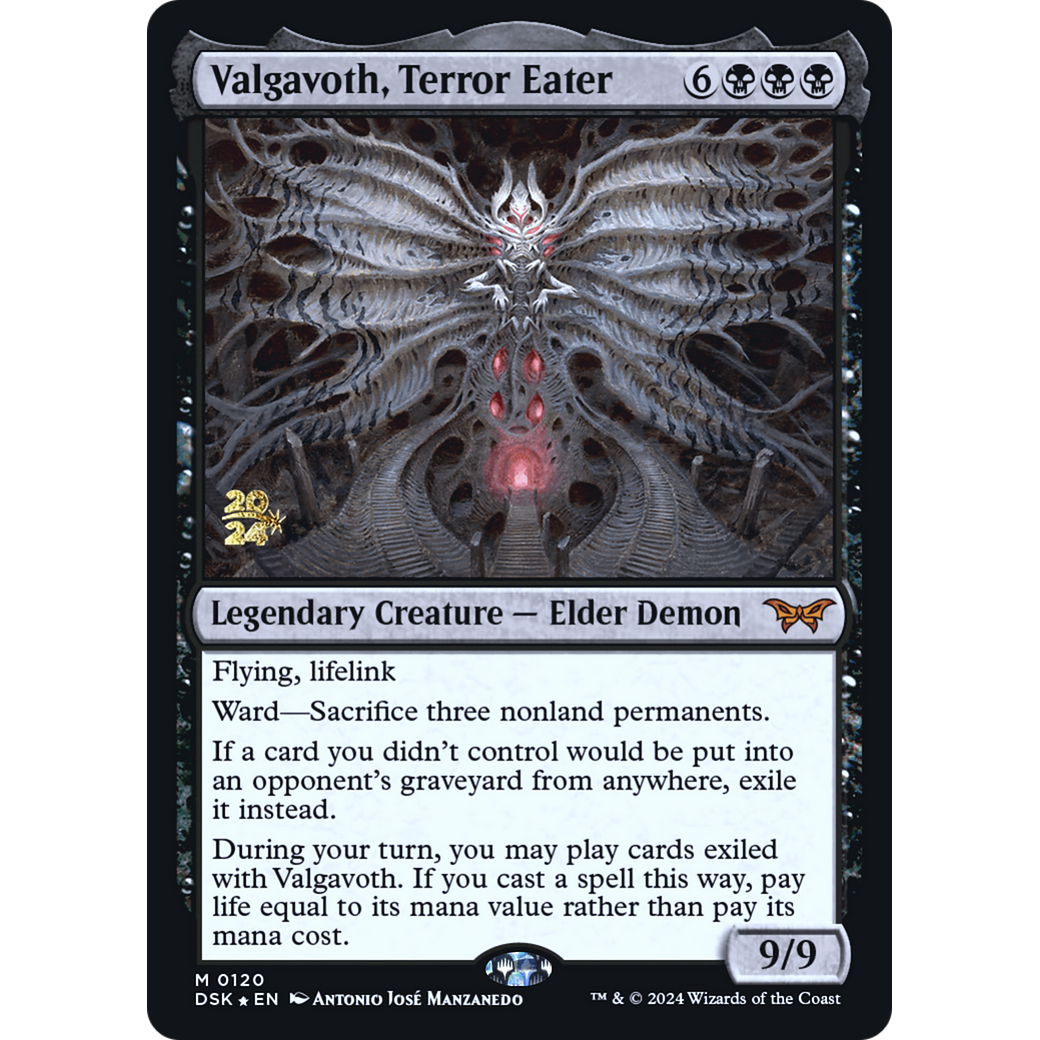 Valgavoth, Terror Eater (PRE-120S) - Duskmourn: House of Horror Promos Foil