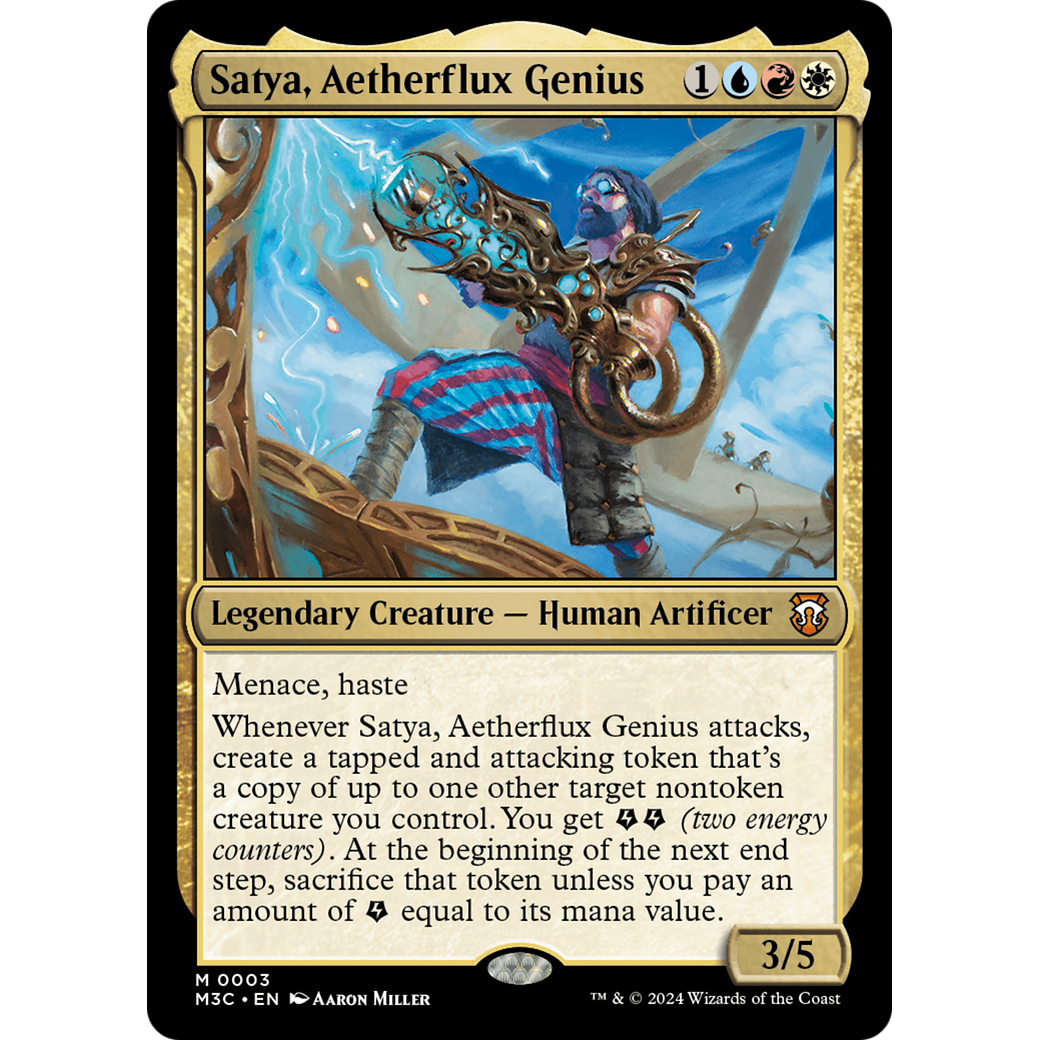Satya, Aetherflux Genius (M3C-003) - Modern Horizons 3 Commander Foil