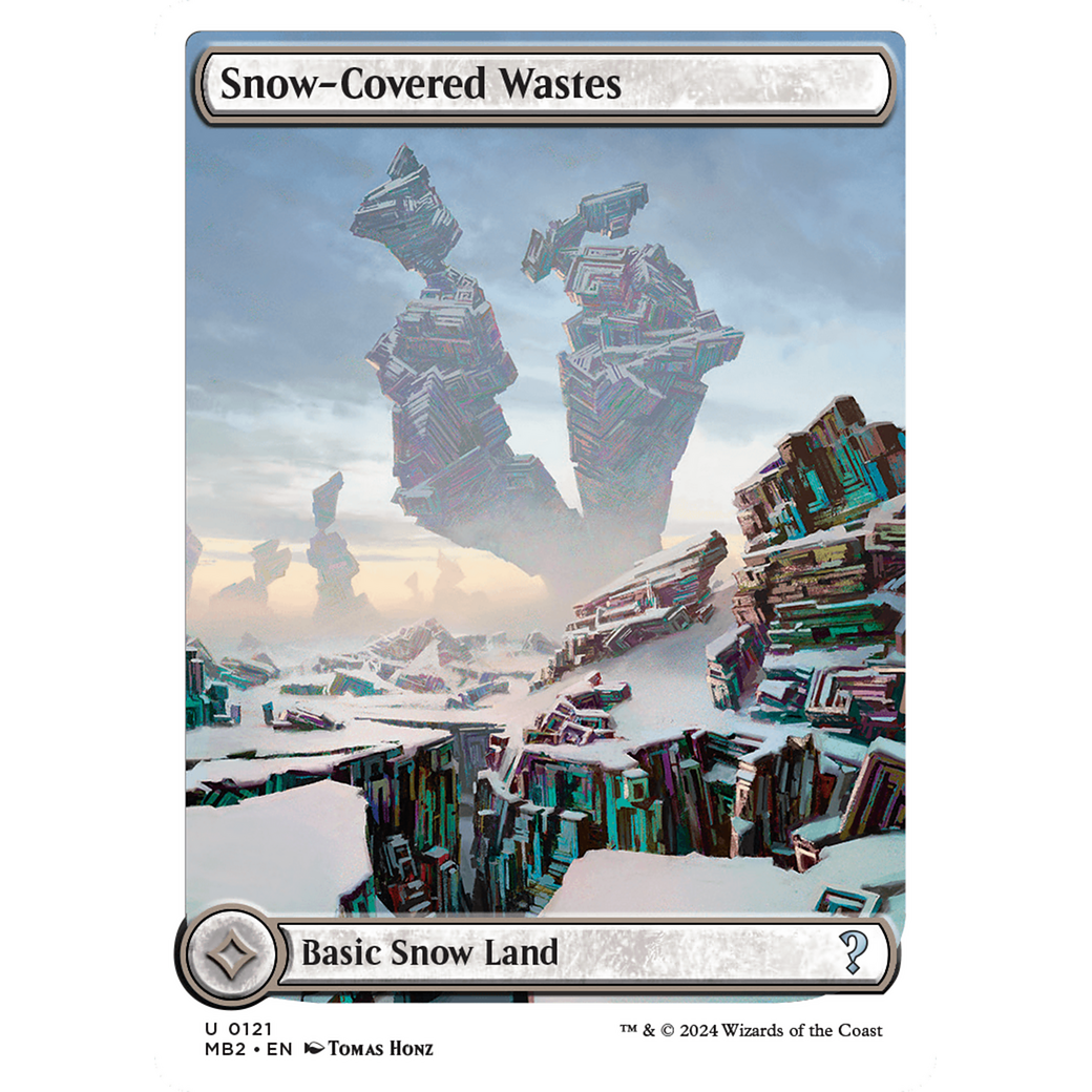 Snow-Covered Wastes (White Border) (MB2-121) - Mystery Booster 2: (snow)