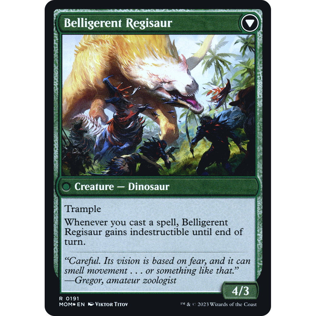 Invasion of Ixalan // Belligerent Regisaur (PRE-191S) - March of the Machine Promos Foil