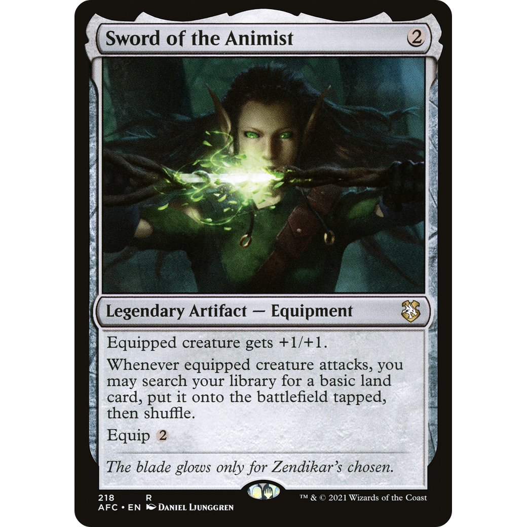 Sword of the Animist (AFC-218) - Forgotten Realms Commander