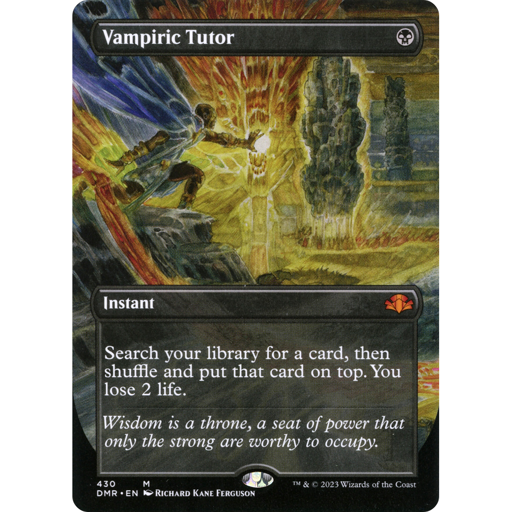 Vampiric Tutor (Borderless) (DMR-430) - Dominaria Remastered (Borderless) Foil