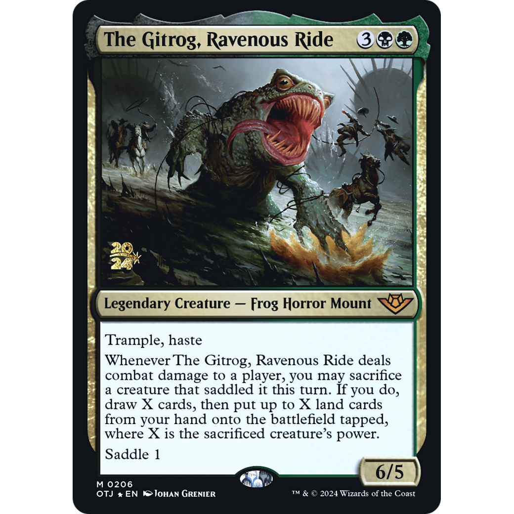 The Gitrog, Ravenous Ride (PRE-206S) - Outlaws of Thunder Junction Promos Foil