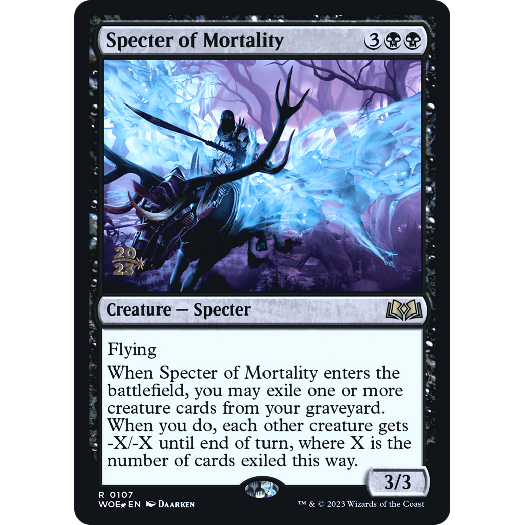 Specter of Mortality (PRE-107S) - Wilds of Eldraine Promos Foil