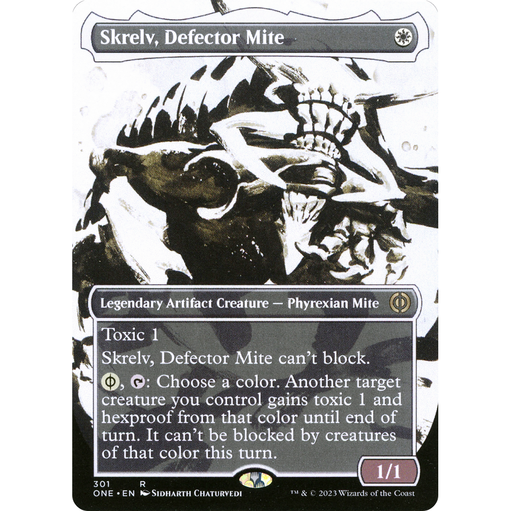 Skrelv, Defector Mite (ONE-301) - Phyrexia: All Will Be One: (Showcase) (Borderless) Foil