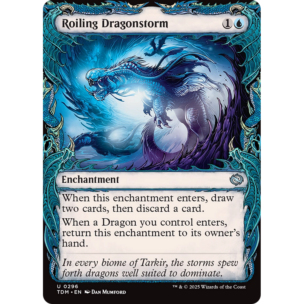 Roiling Dragonstorm (TDM-296) - Tarkir: Dragonstorm: (Showcase, enchantment) Foil
