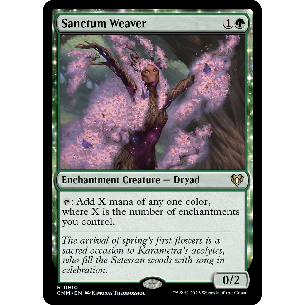 Sanctum Weaver (CMM-910) - Commander Masters: (enchantment)