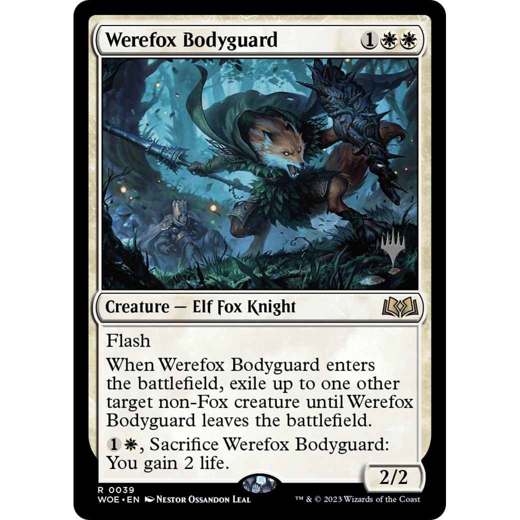 Werefox Bodyguard (PPWOE-39P) - Wilds of Eldraine Promos