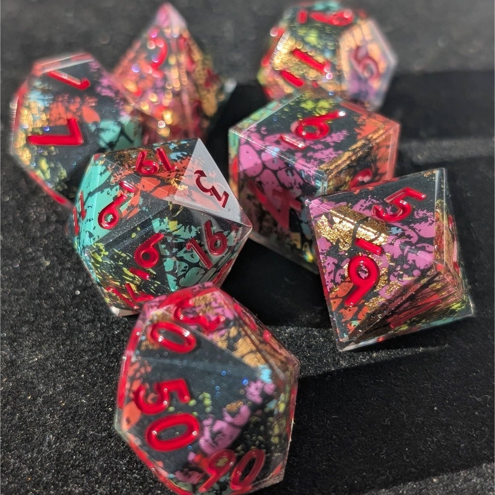Runeburst - 7 Piece Luxury D&D Dice Set
