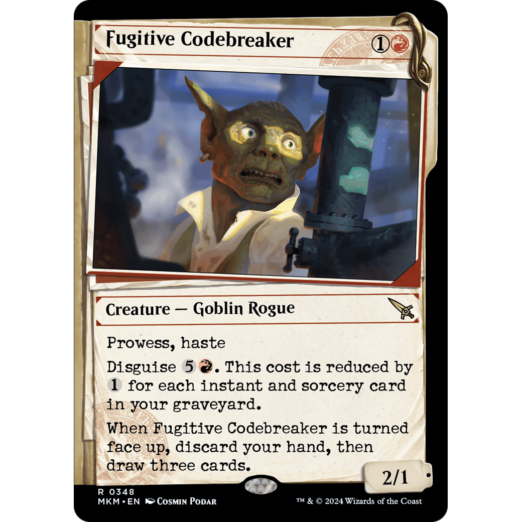 Fugitive Codebreaker (MKM-348) - Murders at Karlov Manor: (Showcase) Foil