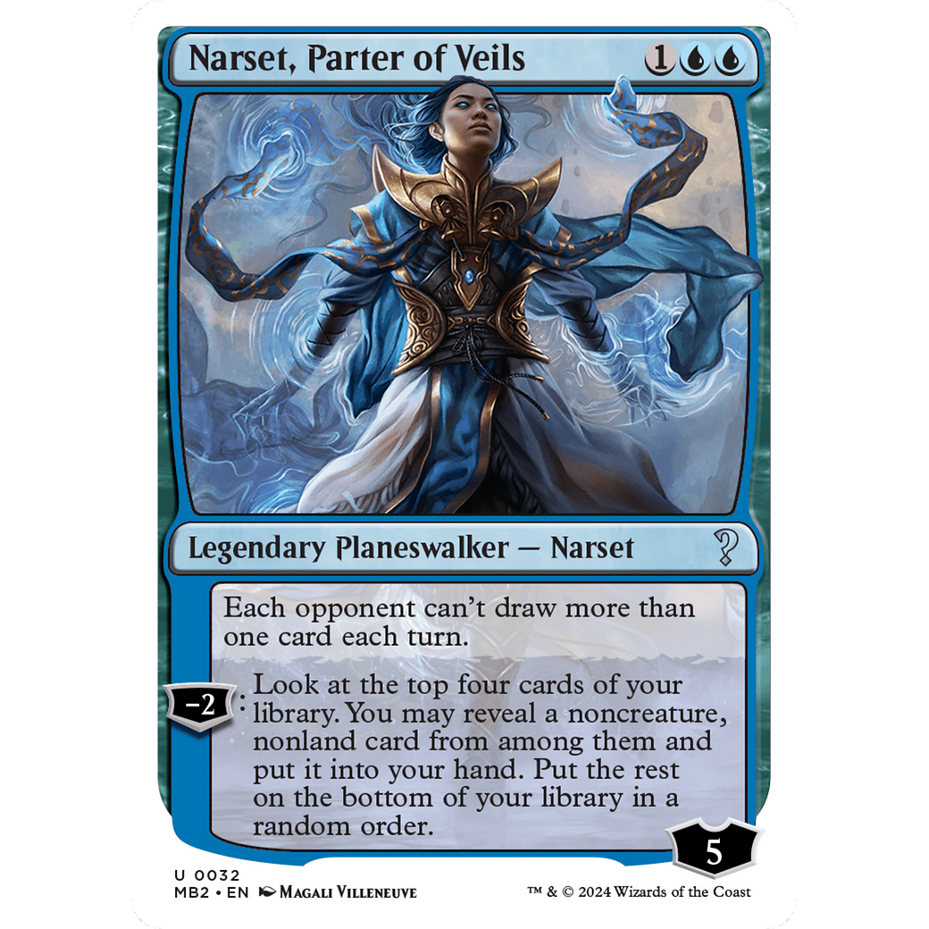 Narset, Parter of Veils (White Border) (MB2-032) - Mystery Booster 2