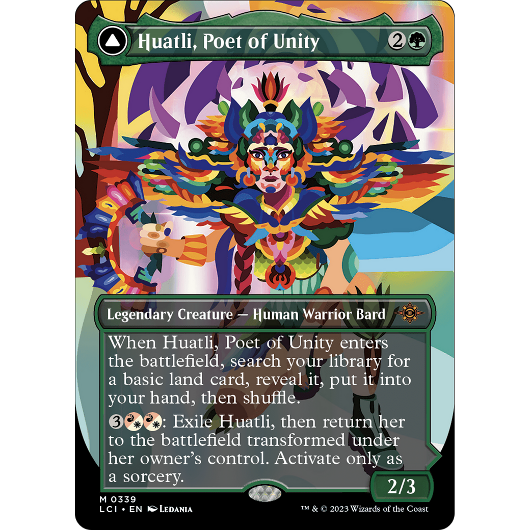 Huatli, Poet of Unity // Roar of the Fifth People (LCI-339) - The Lost Caverns of Ixalan (Borderless)