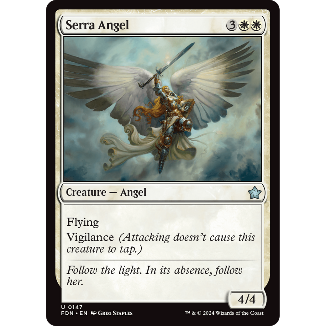 Serra Angel (FDN-147) - Foundations Foil