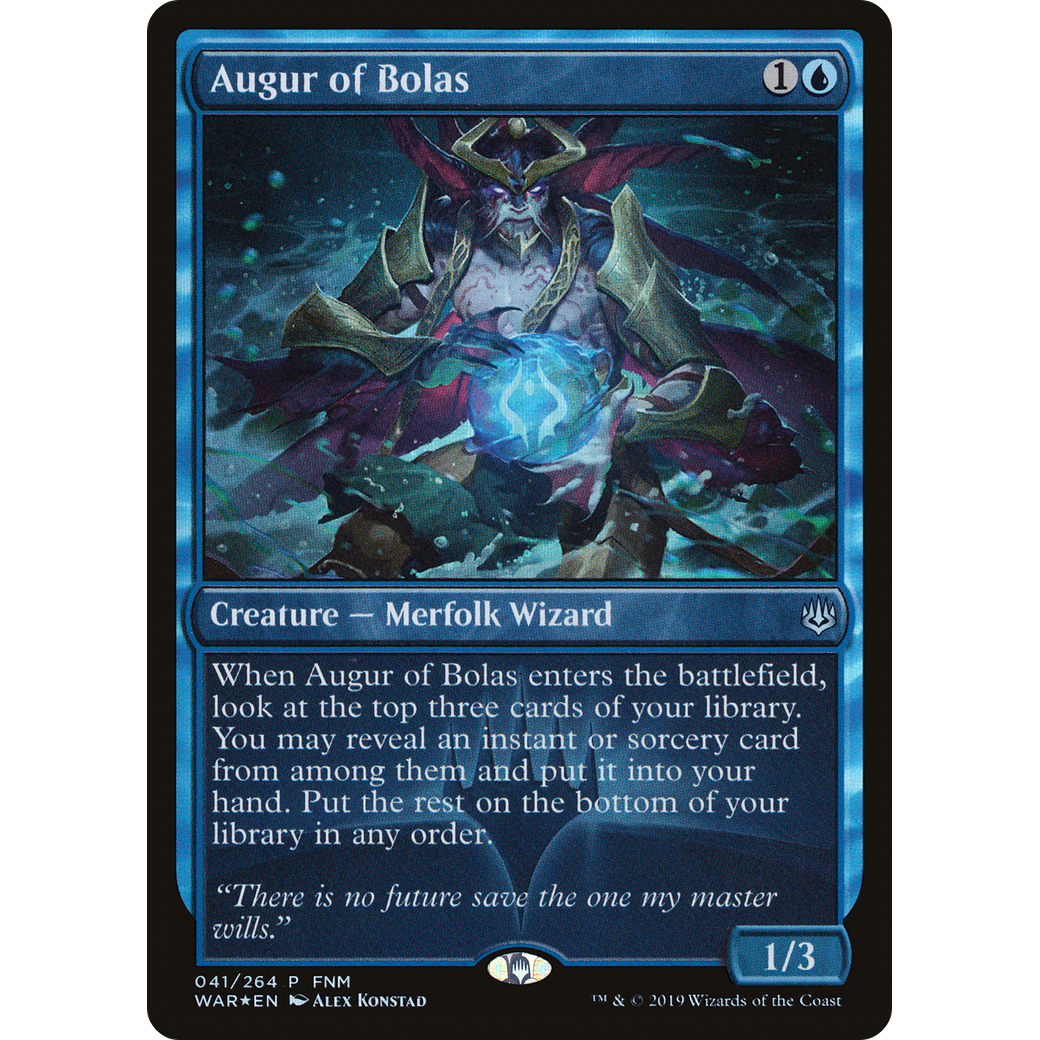 Augur of Bolas (FNM-041) - War of the Spark Promos Foil