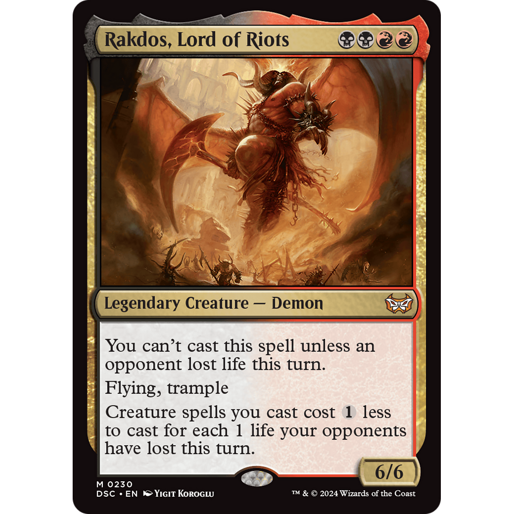 Rakdos, Lord of Riots (DSC-230) - Duskmourn: House of Horror Commander