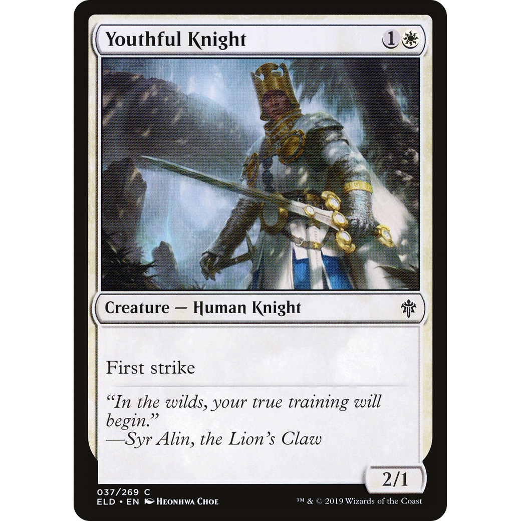 Youthful Knight (ELD-037) - Throne of Eldraine Foil