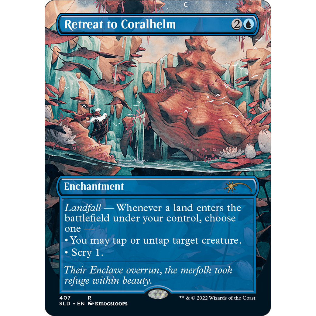 Retreat to Coralhelm (Borderless) (SLD-407) - Secret Lair Drop (Borderless)