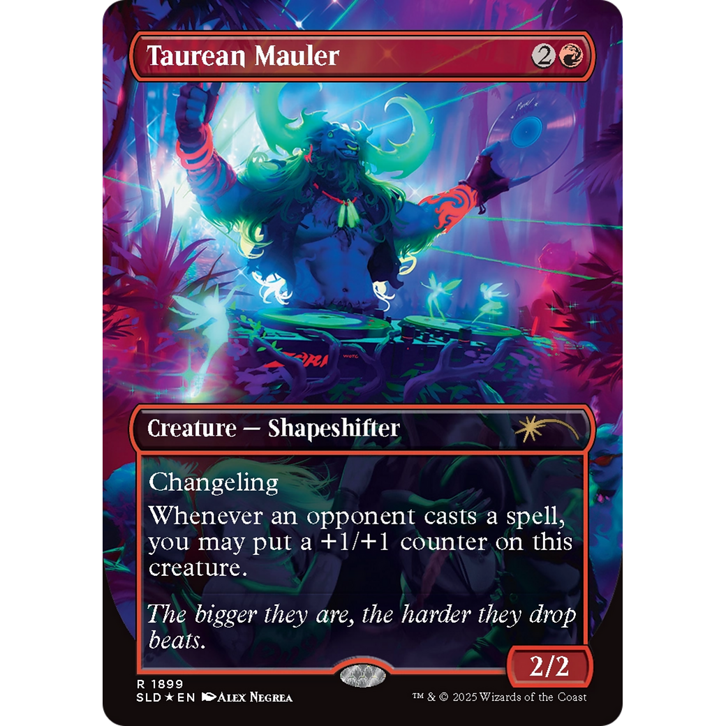Taurean Mauler (Double Rainbow Foil) (SLD-1899) - Secret Lair Drop (Borderless) Foil