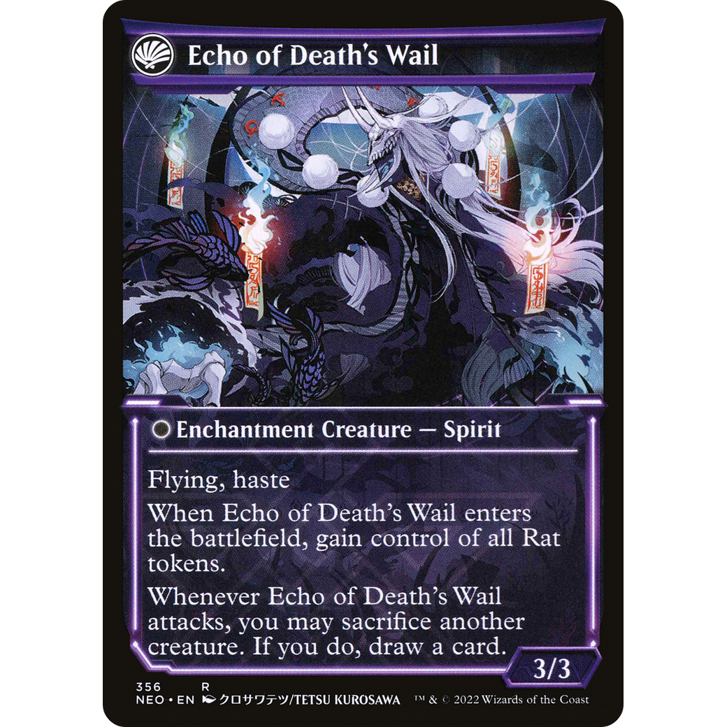 Tribute to Horobi // Echo of Death's Wail (NEO-356) - Kamigawa: Neon Dynasty: (Showcase, fandfc) Foil