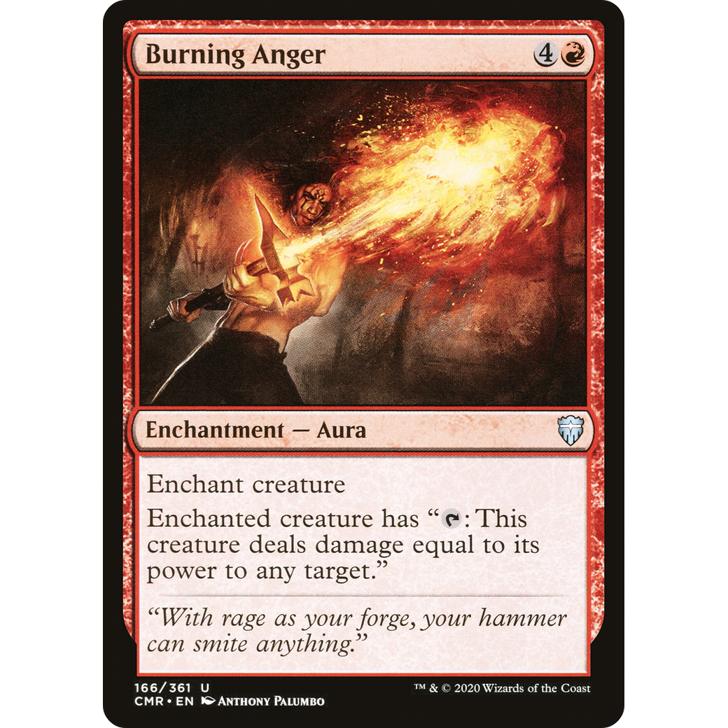 Burning Anger (CMR-166) - Commander Legends Foil